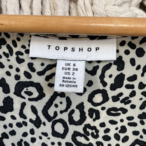 TOPSHOP snow leopard print maxi size 2 - Picture 4 of 5